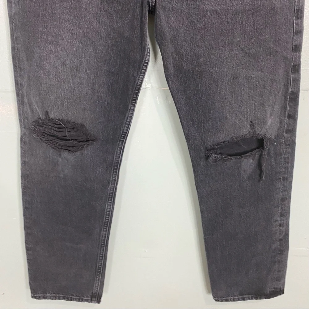 Agolde 90s Pinch Waist In Howl Distressed Black Sz‎ 28